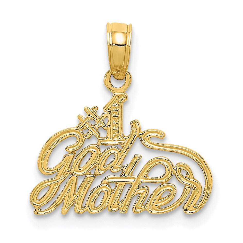 14k Yellow Gold #1 GODMOTHER Pendant