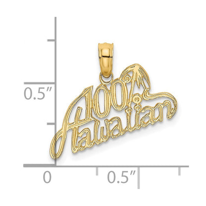 14k Yellow Gold 100% HAWAIIAN Charm