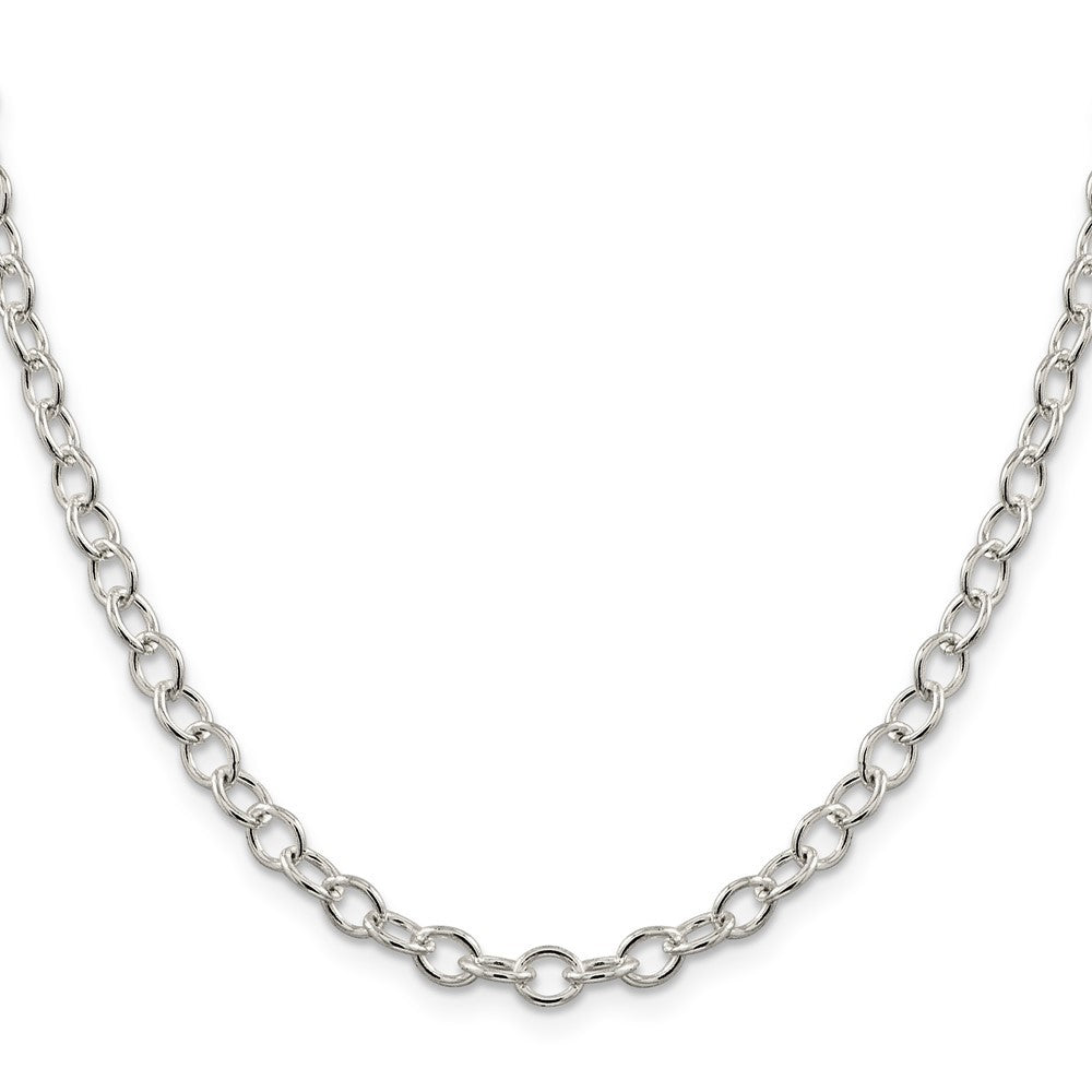 Sterling Silver 5.3mm Oval Cable Chain Necklace