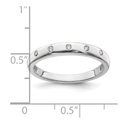 14k White Gold 5-stone Diamond Ring Size 7