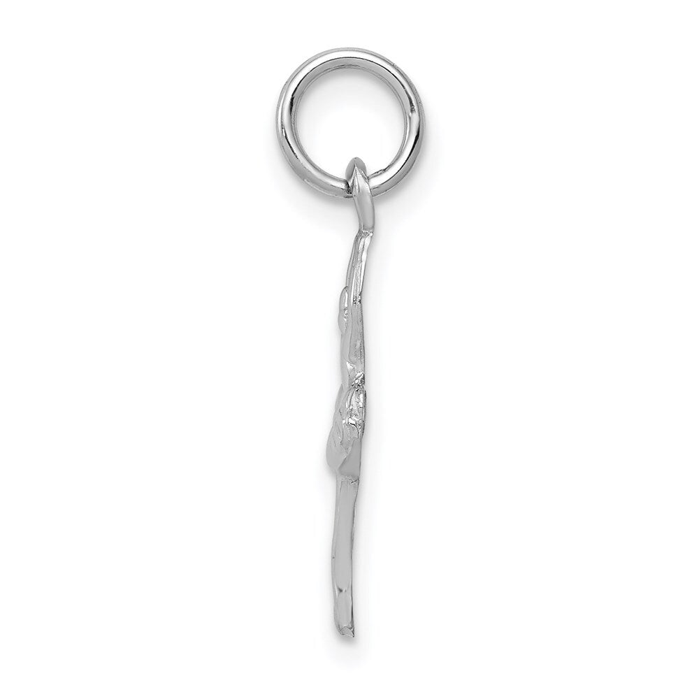 14k White Gold Ballerina Charm Pendant for Women