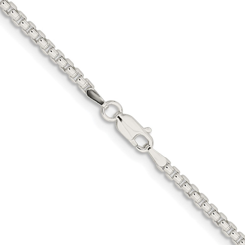 Sterling Silver Rhodium-plated 2.6mm Round Box Chain Necklace