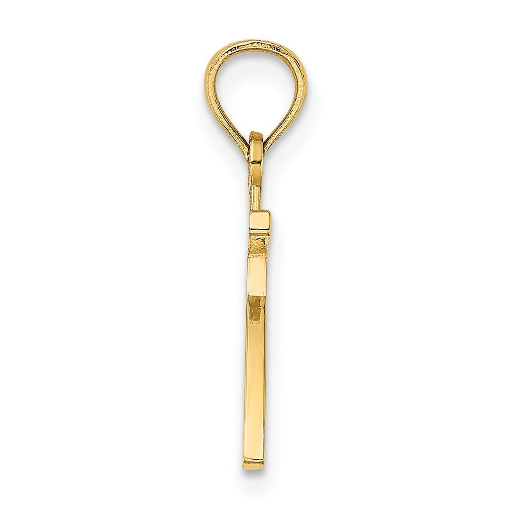 14k Yellow Gold Polished Number 7 Pendant