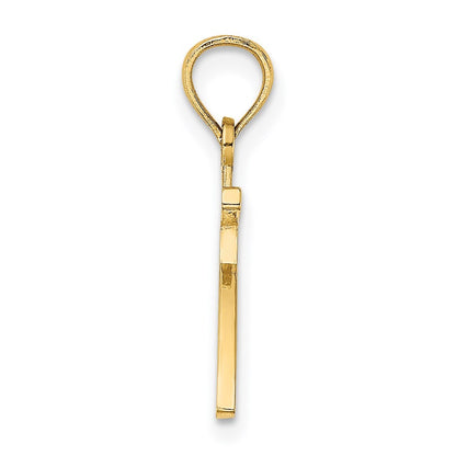 14k Yellow Gold Polished Number 7 Pendant