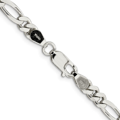 Sterling Silver 5.5mm Figaro Chain Necklace