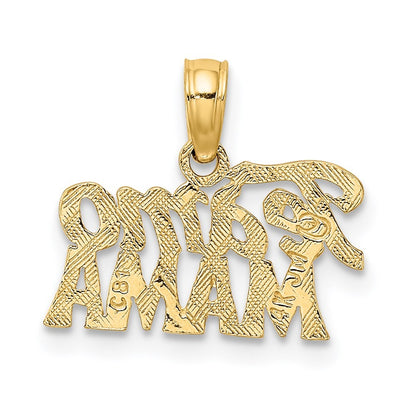 14k Yellow Gold TE AMO MAMA Charm