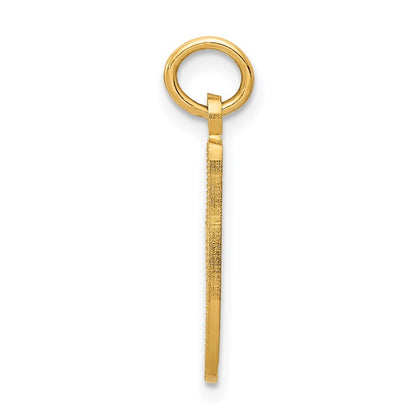 14k Yellow Gold Ballet Slipper Charm Pendant for Women