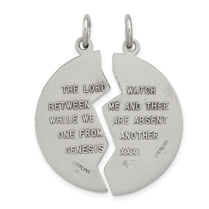 Sterling Silver Antiqued Mizpah Charm Holiday Gift for Women