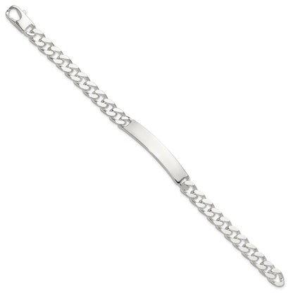 Sterling Silver 8in Curb ID Bracelet