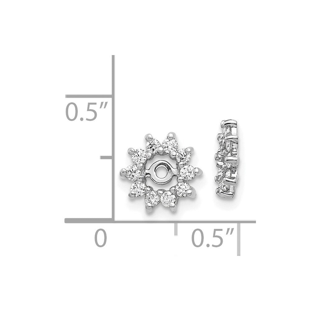 14k White Gold Fancy Diamond Earring Jacket