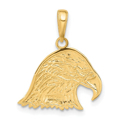 14k Yellow Gold Eagle Head Pendant