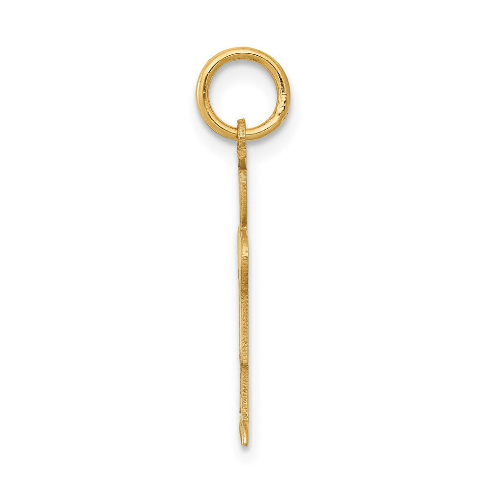 14k Yellow Gold Kid Charm Pendant for Women
