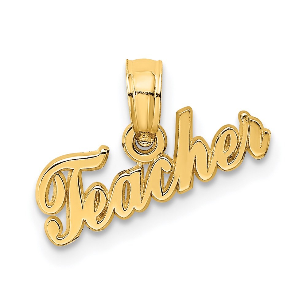 14k Yellow Gold TEACHER Charm