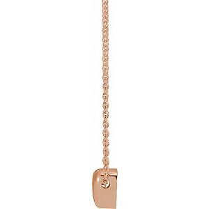 14k Rose Gold Puffy Heart 16-18" Necklace