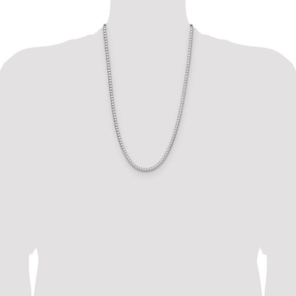Sterling Silver 4.7mm Diamond-cut Square Franco Chain