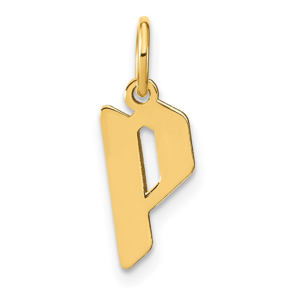 14k Yellow Gold Letter P Initial Pendant for Women