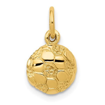 14k Yellow Gold Soccer Ball Charm