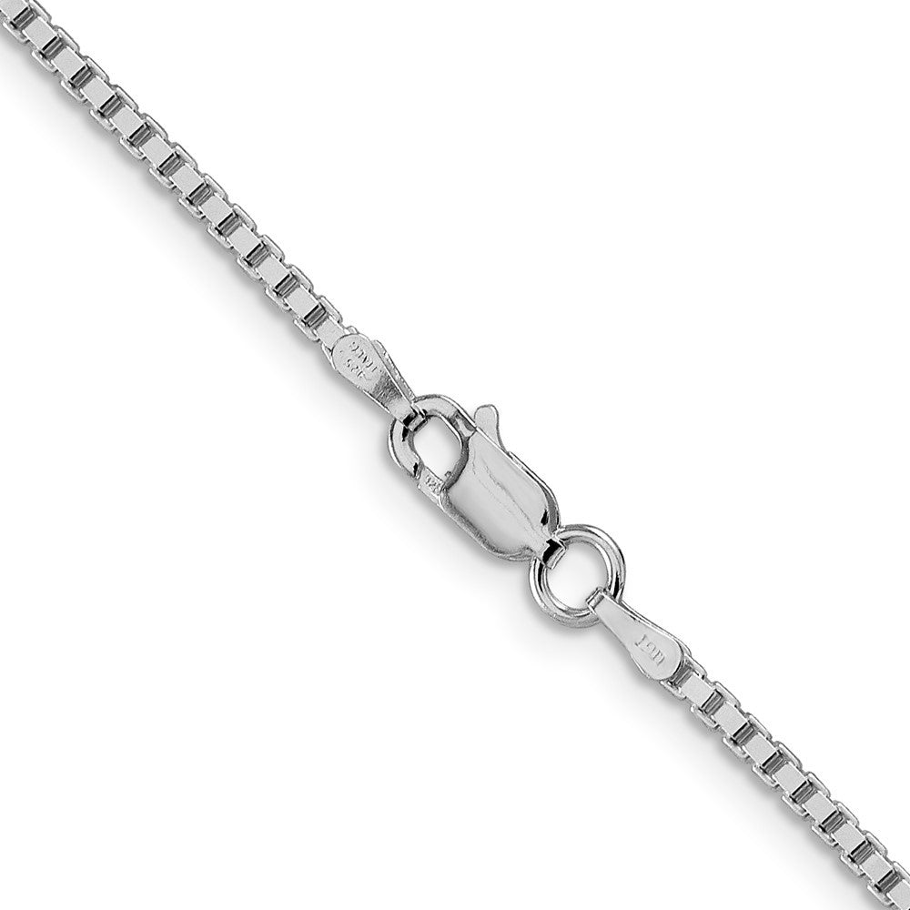Sterling Silver Rhodium-plated 1.75mm Box Chain Necklace