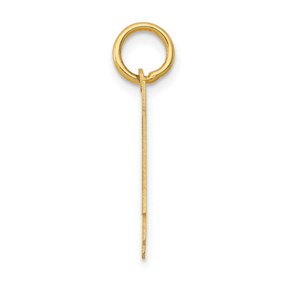 14k Yellow Gold Small Polished Number 14 Charm Pendant for Women