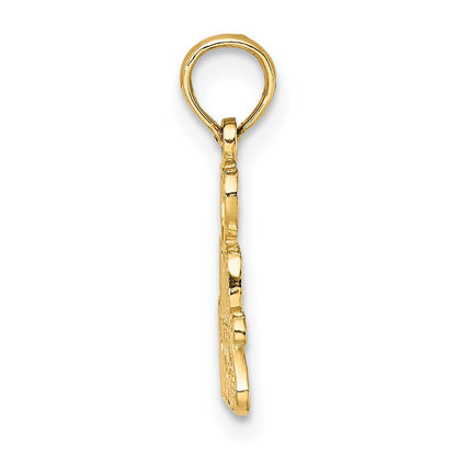 14k Yellow Gold Heart AND KISSES Charm