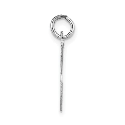 14k White Gold Large Fancy Script Letter K Initial Charm Pendant