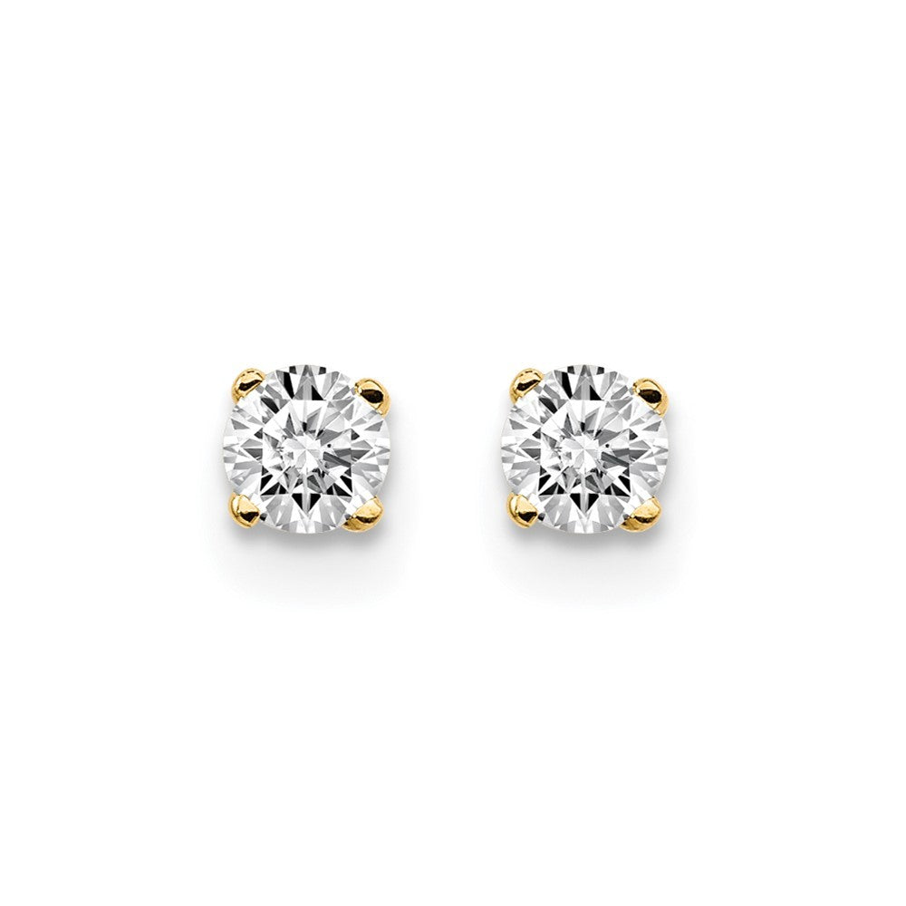 14ky .20ct. I2 K-L Diamond Stud Push-on Earrings