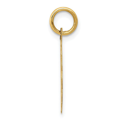 14k Yellow Gold #1 GRANDPA Disc Charm Pendant for Women