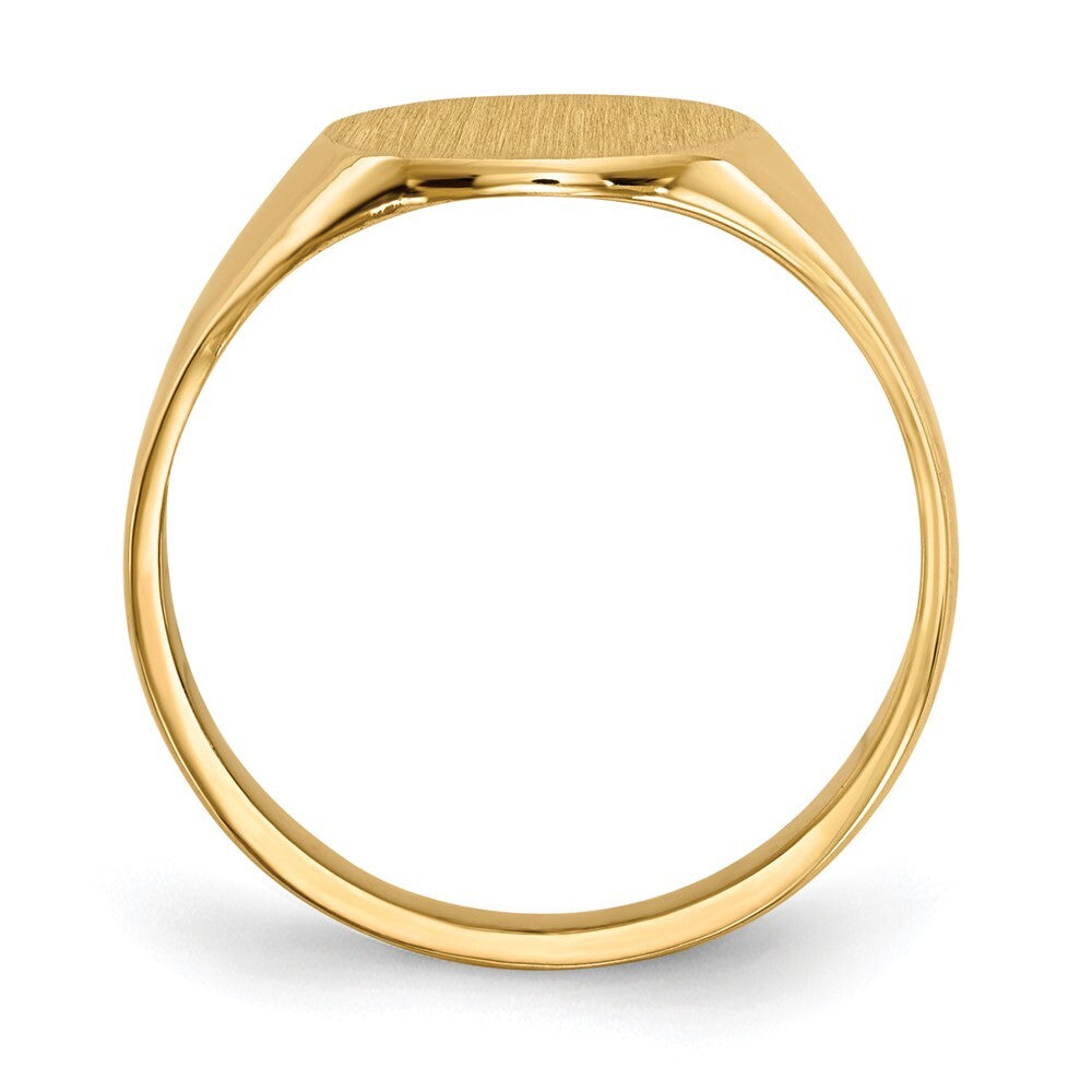 14K Yellow Gold 9.5x10.0mm Closed Back Signet Ring