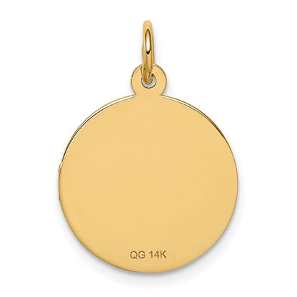 14k Yellow Gold Medical Jewelry Unenameled Pendant