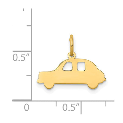 14k Yellow Gold Compact Car Charm Pendant