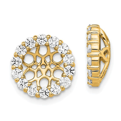 14k Yellow Gold Diamond Earring Jackets