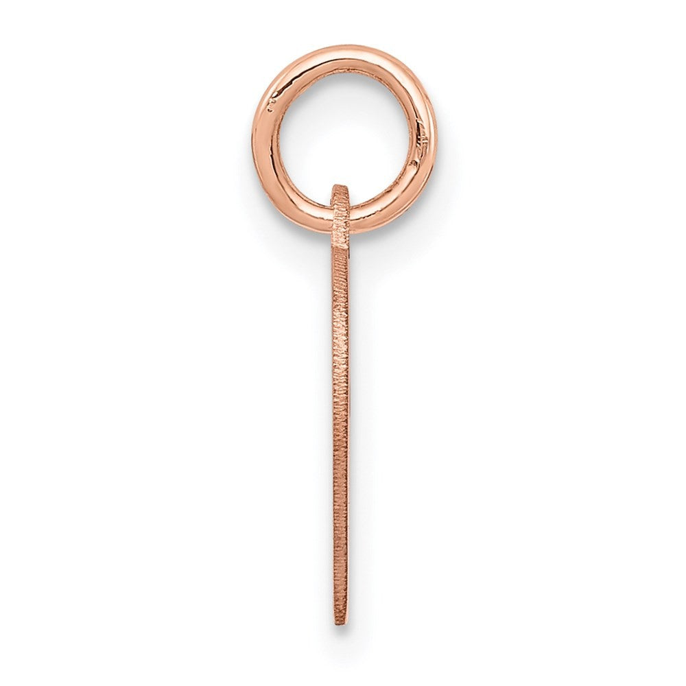 14k Rose Gold Heart Disc Charm Pendant