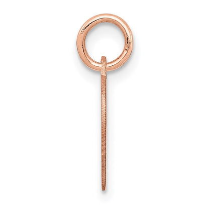 14k Rose Gold Heart Disc Charm Pendant
