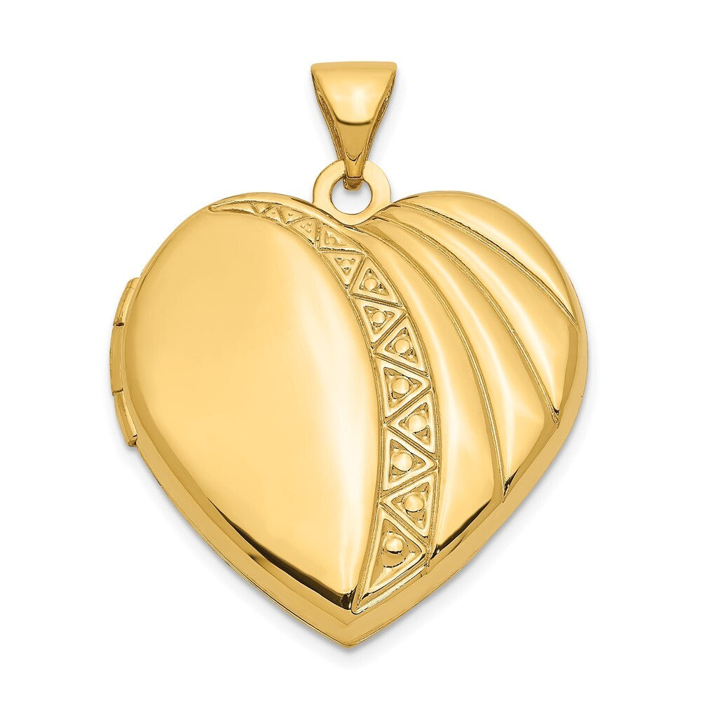 14k Yellow Gold 21mm Heart Locket