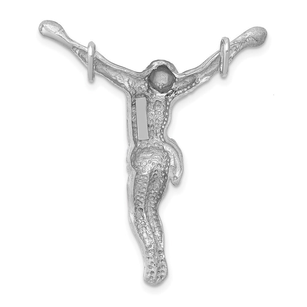 14k White Gold Jesus Chain Slide Pendant for Women