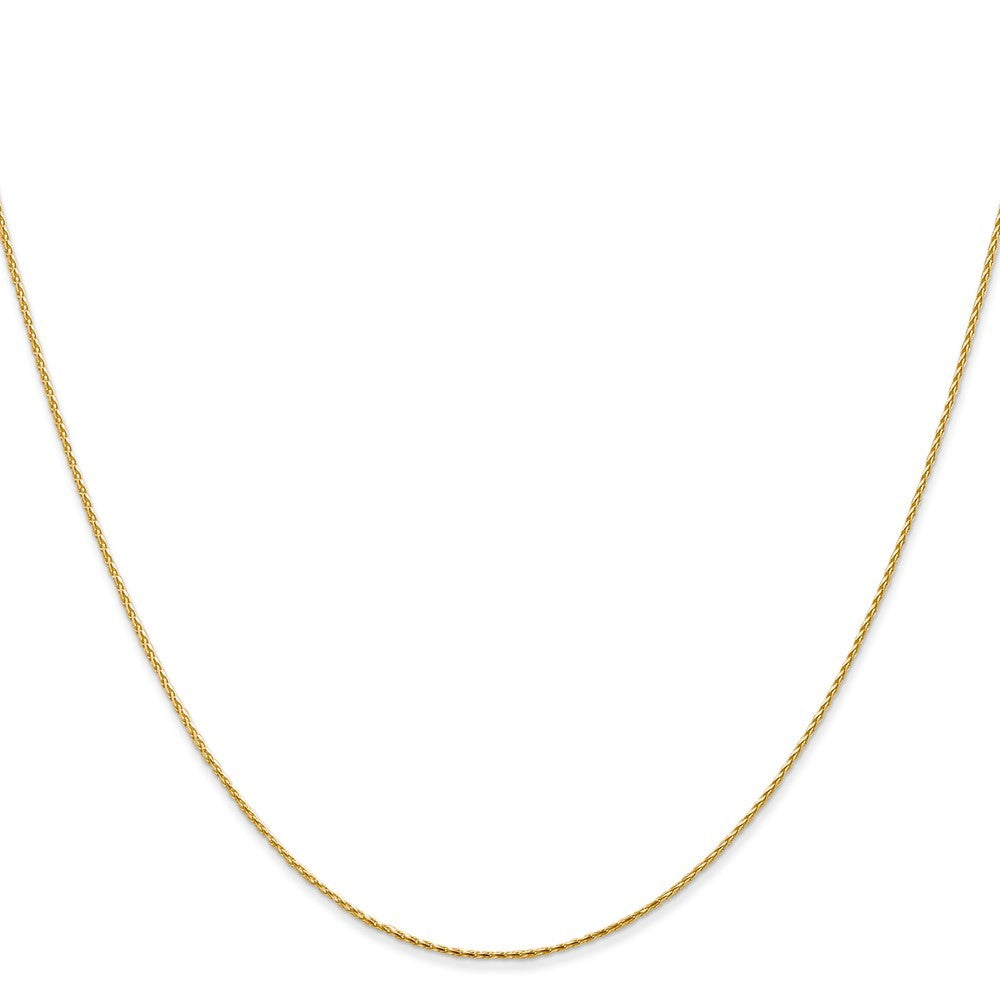 14k Yellow Gold 18 inch .8mm Diamond-cut Parisian Wheat Chain Necklace