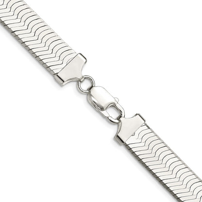 Sterling Silver 10.5mm Magic Herringbone Chain Necklace