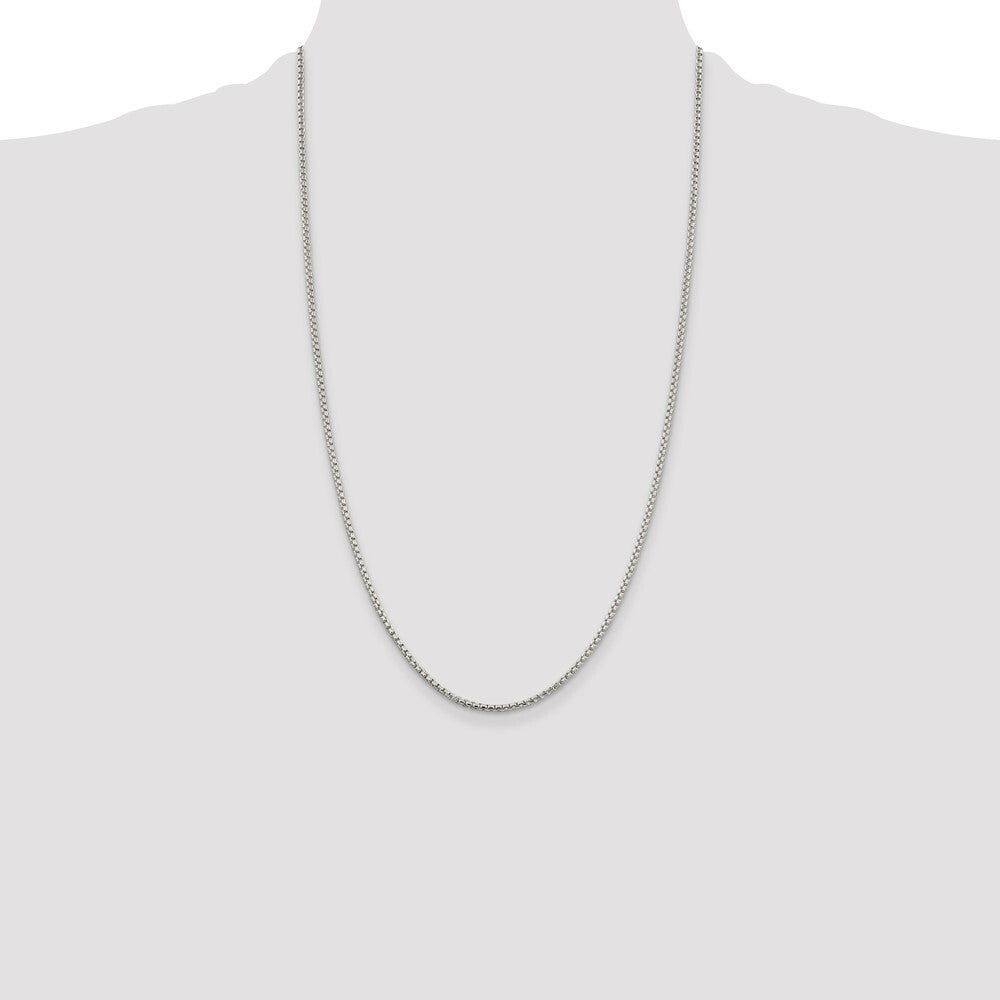 Sterling Silver 2mm Round Box Chain