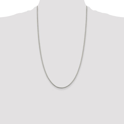 Sterling Silver 2mm Round Box Chain