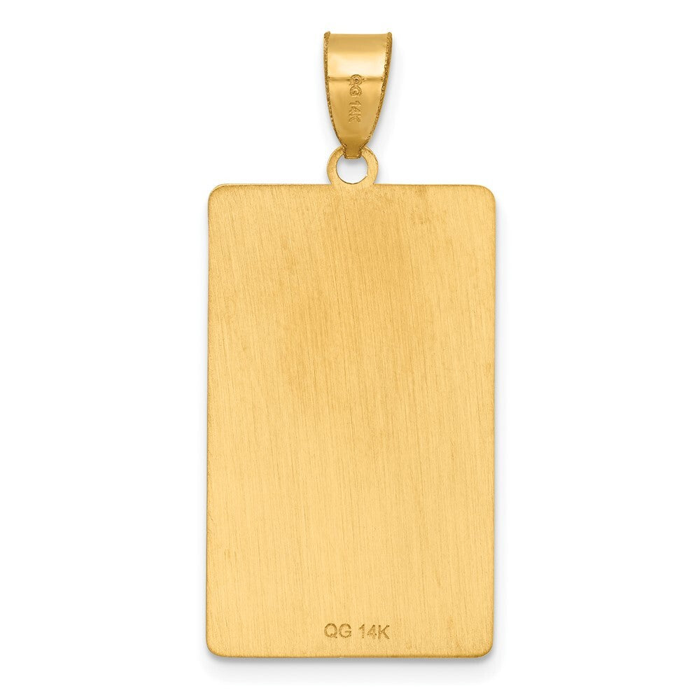 14k Yellow Gold The Lovers Tarot Card Pendant for Women