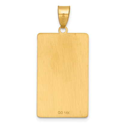 14k Yellow Gold The Lovers Tarot Card Pendant for Women