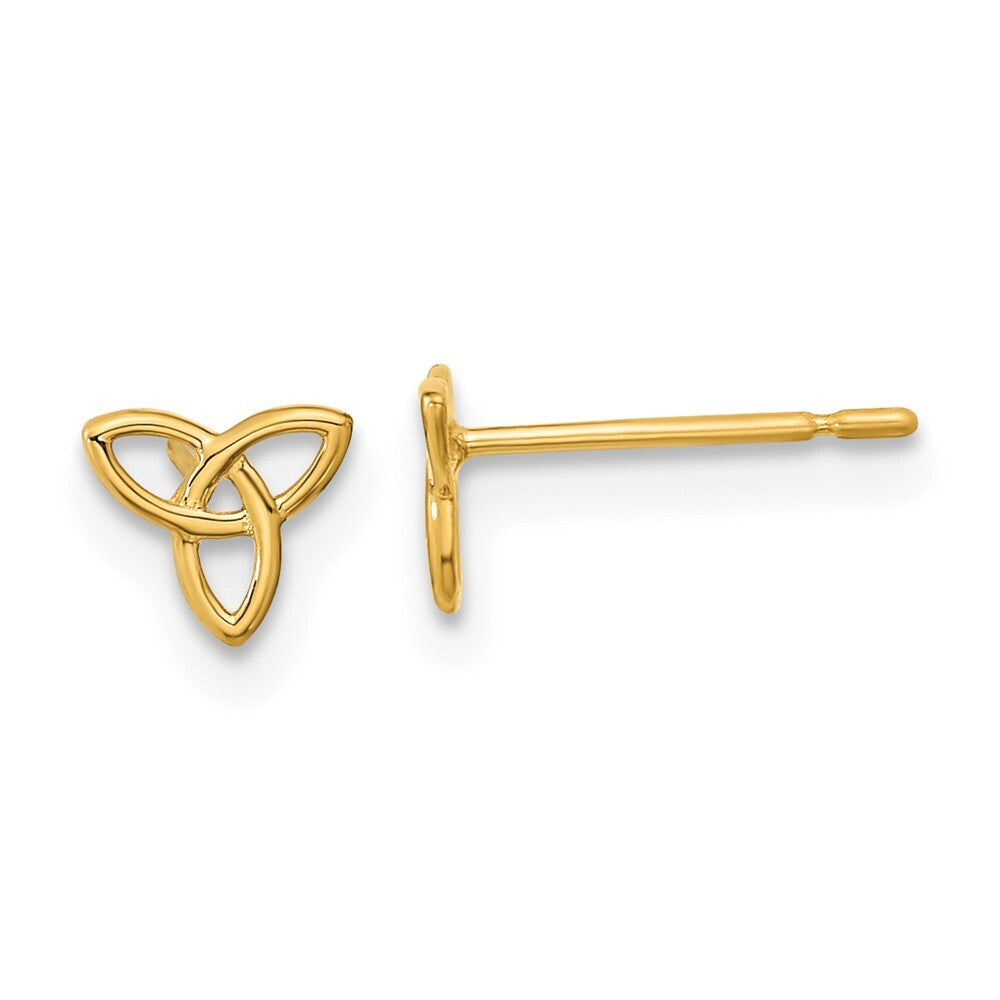 14k Yellow Gold Kids Celtic Knot Stud Earrings