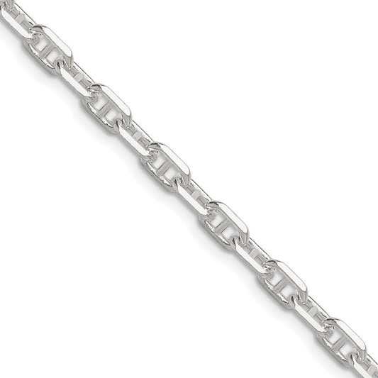 Sterling Silver Polished and Diamond-Cut 4.75mm Mariner Link Chain Necklace