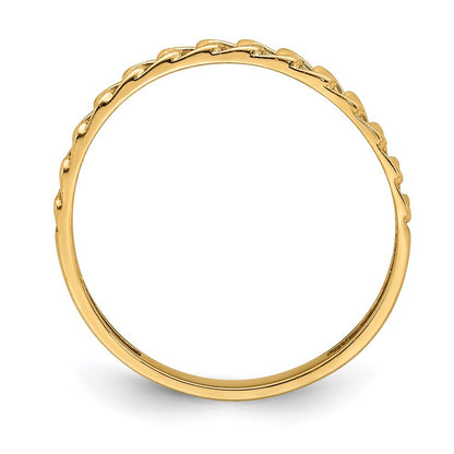 14K Rose Gold Link Design Ring Size 7