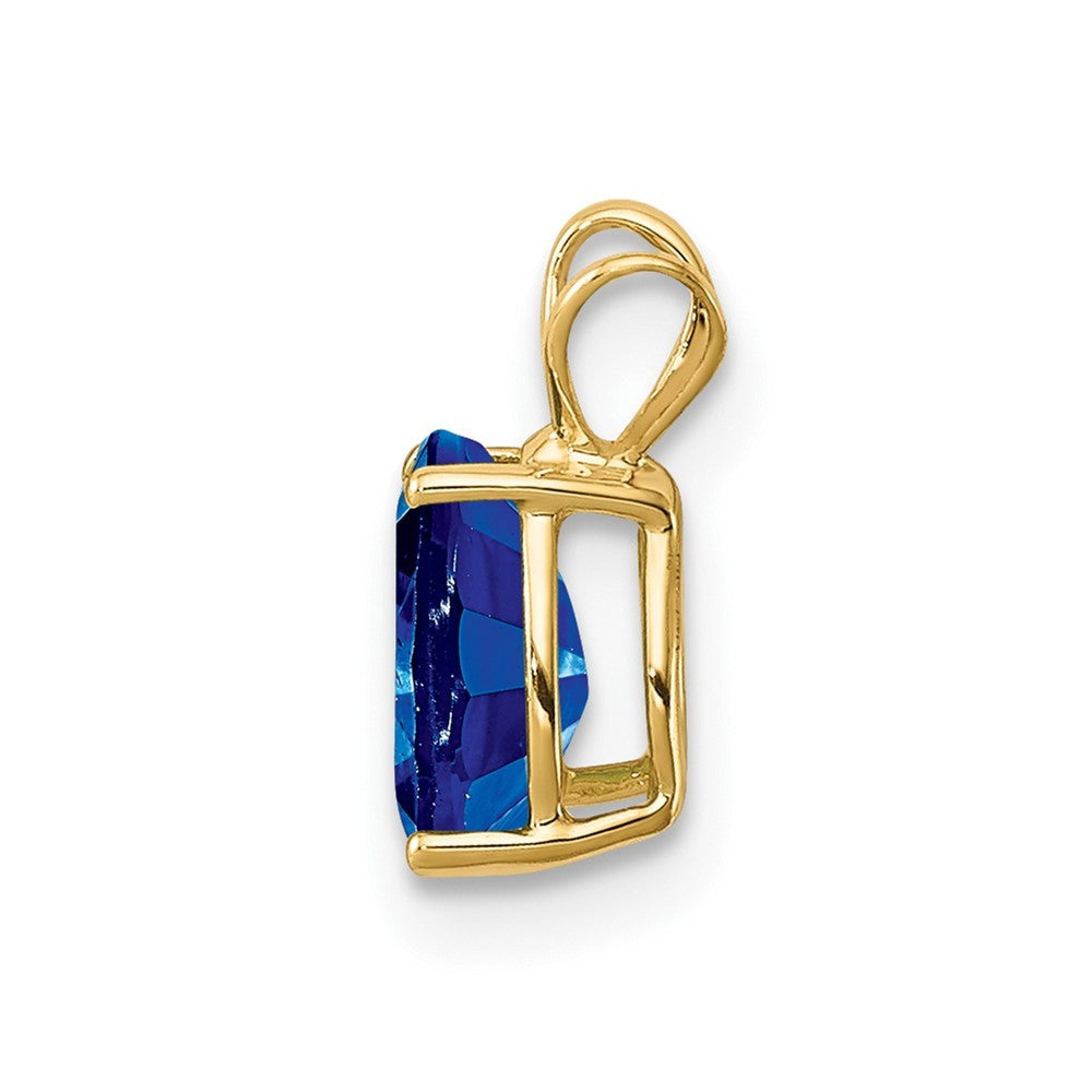 14k Yellow Gold Sapphire pendant