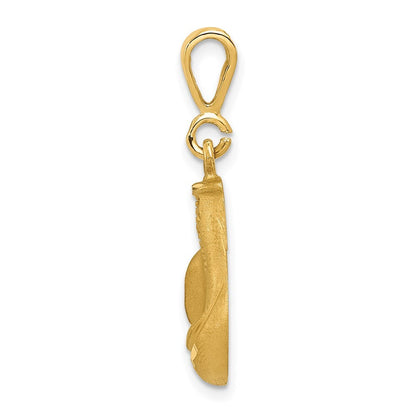 14k Yellow Gold Boxing Glove Charm Pendant for Women