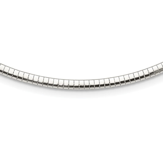 Sterling Silver 3.25mm w/2in. Ext Cubetto Chain Necklace