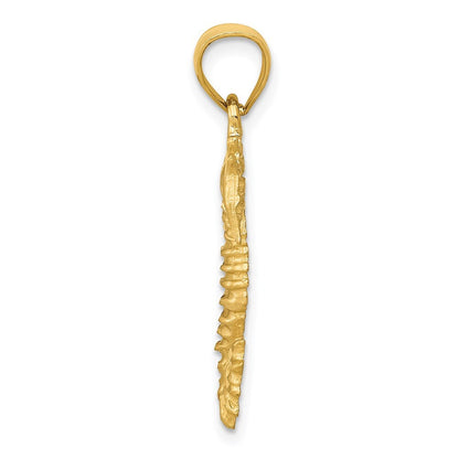 14k Yellow Gold Seahorse Pendant