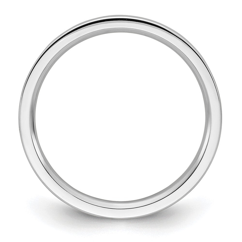 14k White Gold 2mm Standard Weight Flat Comfort Fit Wedding Band Size 6