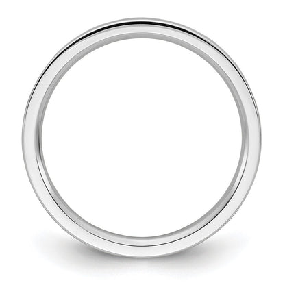 14k White Gold 2mm Standard Weight Flat Comfort Fit Wedding Band Size 6